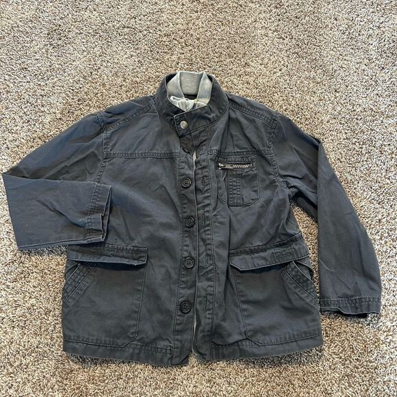 Genuine Kids OshKosh Unisex Gray Jacket Size S Casual Fall Long Sleeve - Picture 2 of 8